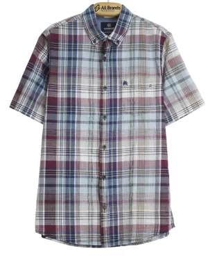 Men's Plaid Chemise,Multi