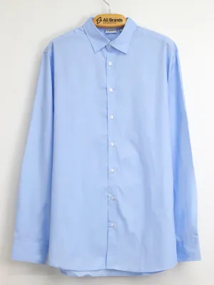 Men's Plain Solid Dress Shirt,Light Blue