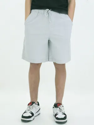 Men's Plain Solid Pull On Short,Grey