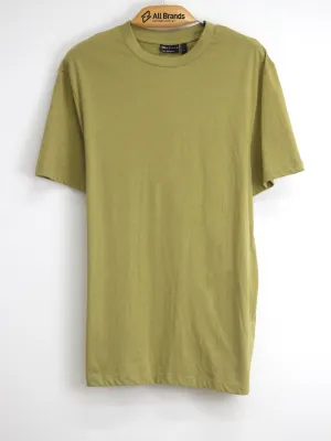 Men's Plain Solid T-Shirt,Olive