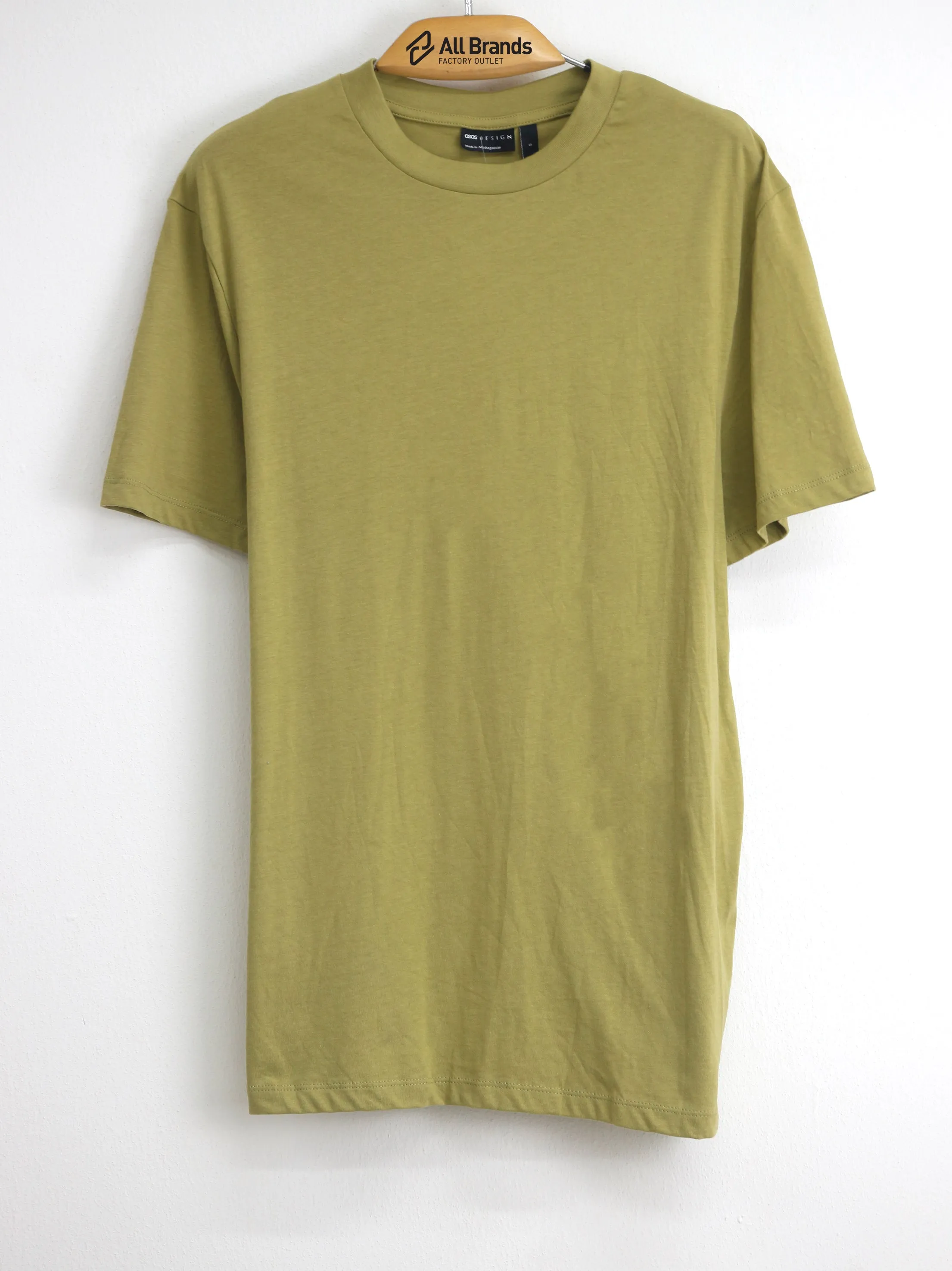 Men's Plain Solid T-Shirt,Olive