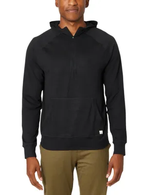 Men's Ponto Performance 1/2 Zip Hoodie In Black Heather