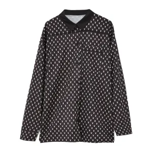 Men's Printed Chemise,Black