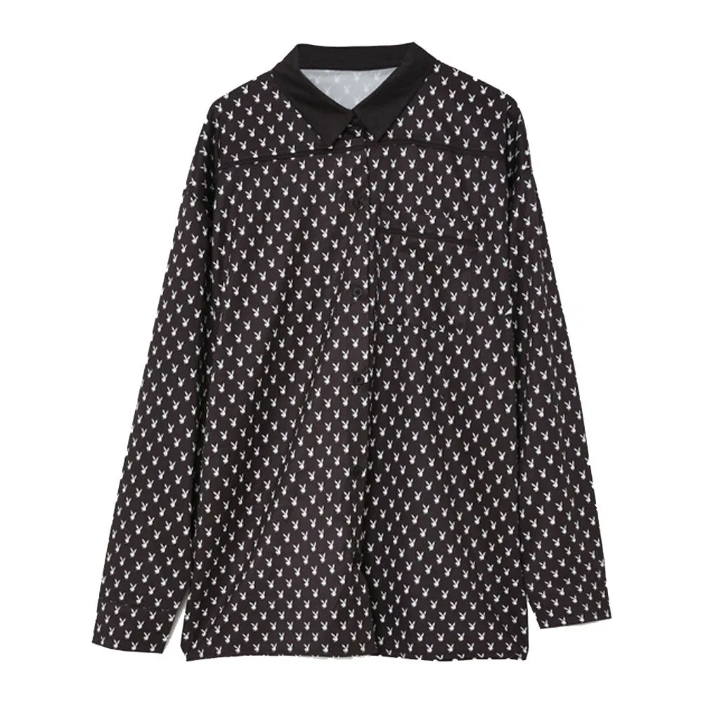 Men's Printed Chemise,Black