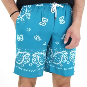 Men's Printed Short,Turquoise