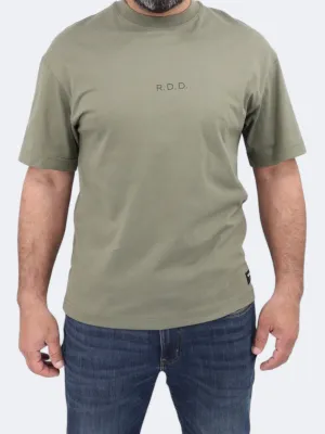 Men's Printed T-Shirt,Olive