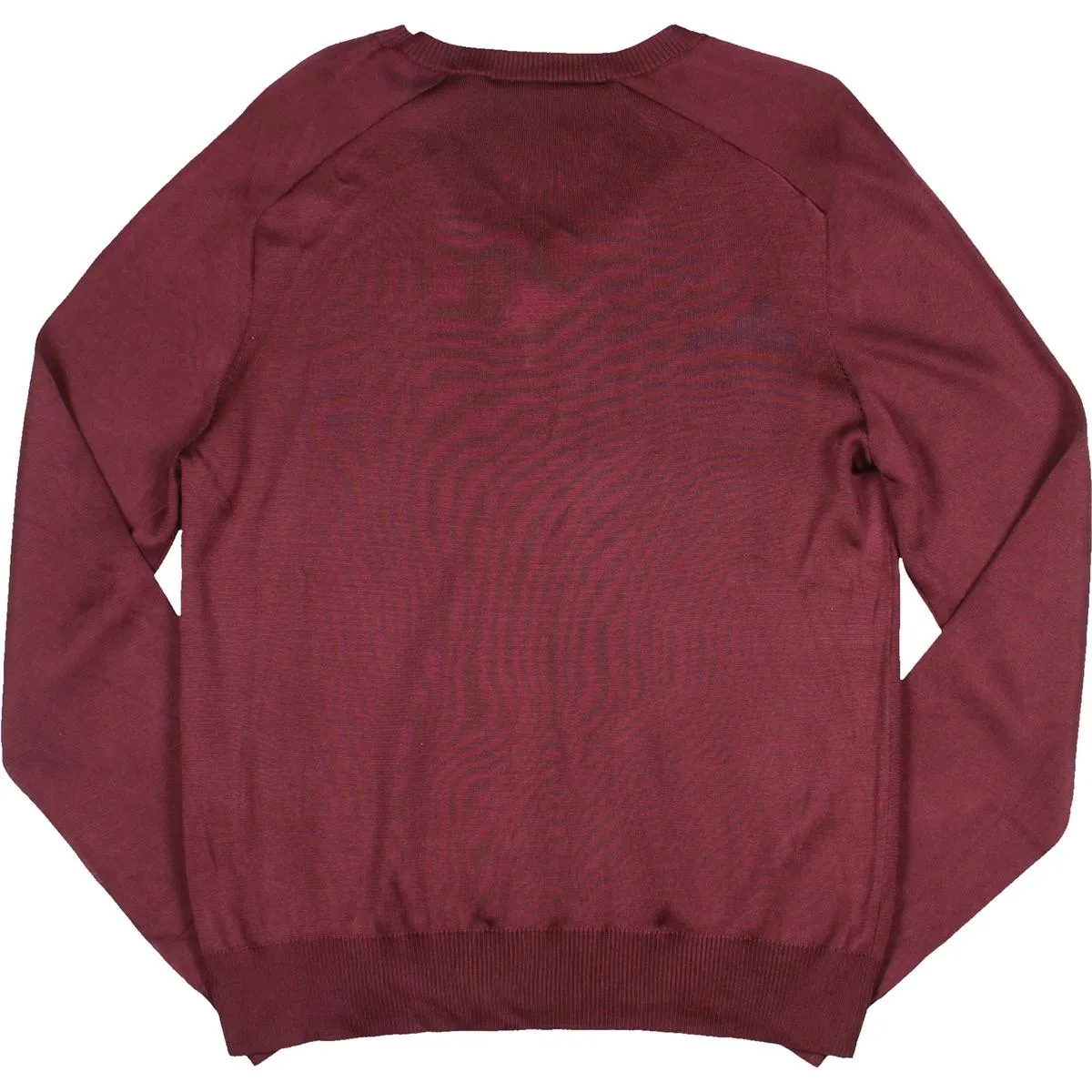 Mens Ribbed Trim  Silk Pullover Sweater