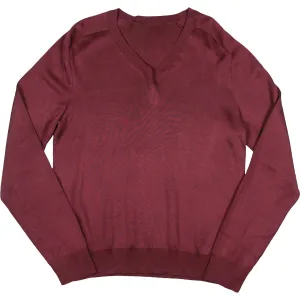 Mens Ribbed Trim  Silk Pullover Sweater