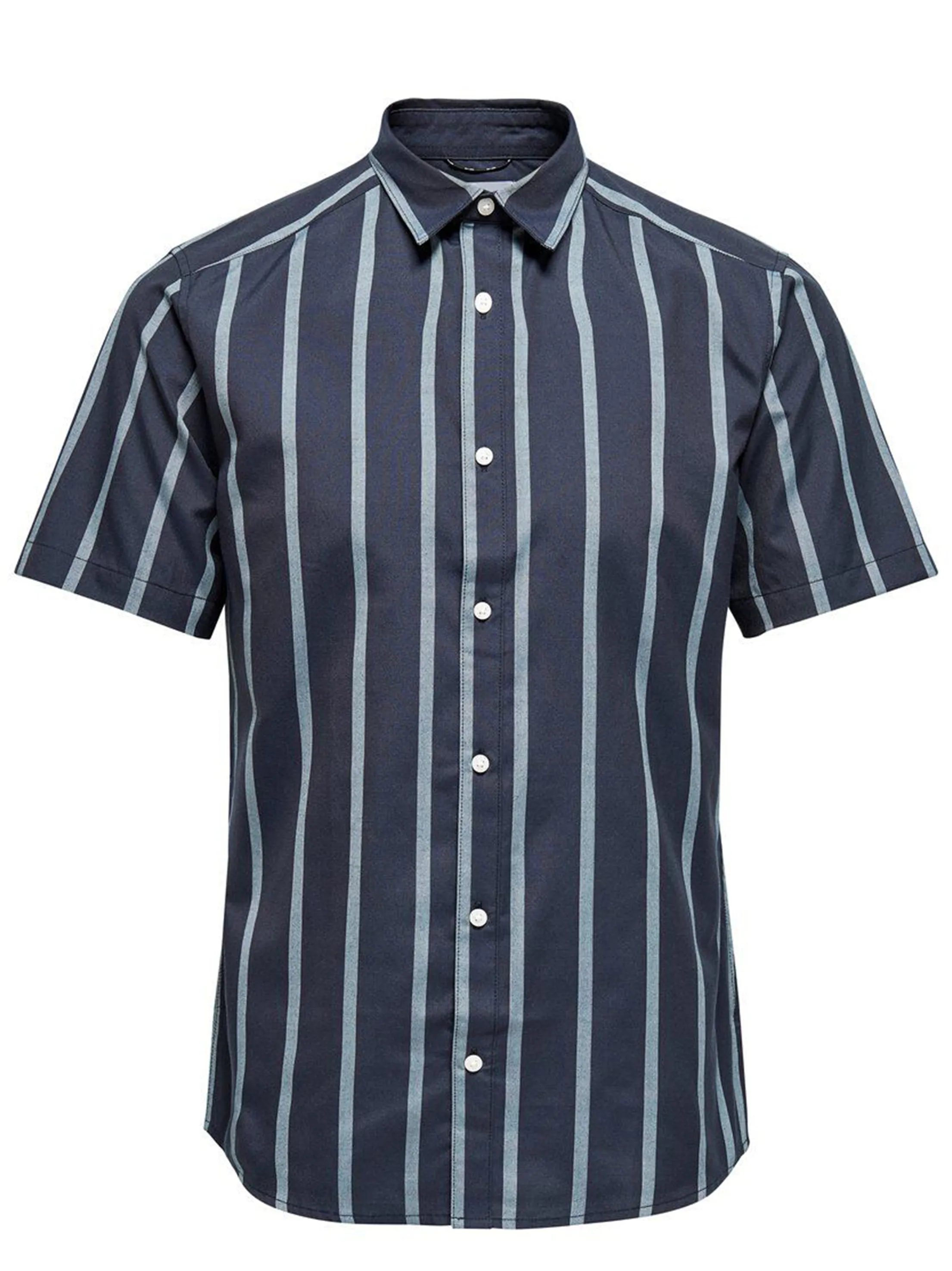 Men's Striped Dress Shirt,Navy