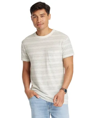 Men's Striped T-Shirt,Light Green/White
