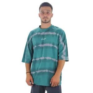 Men's Tie Dye Oversize Cotton T-Shirt,Green