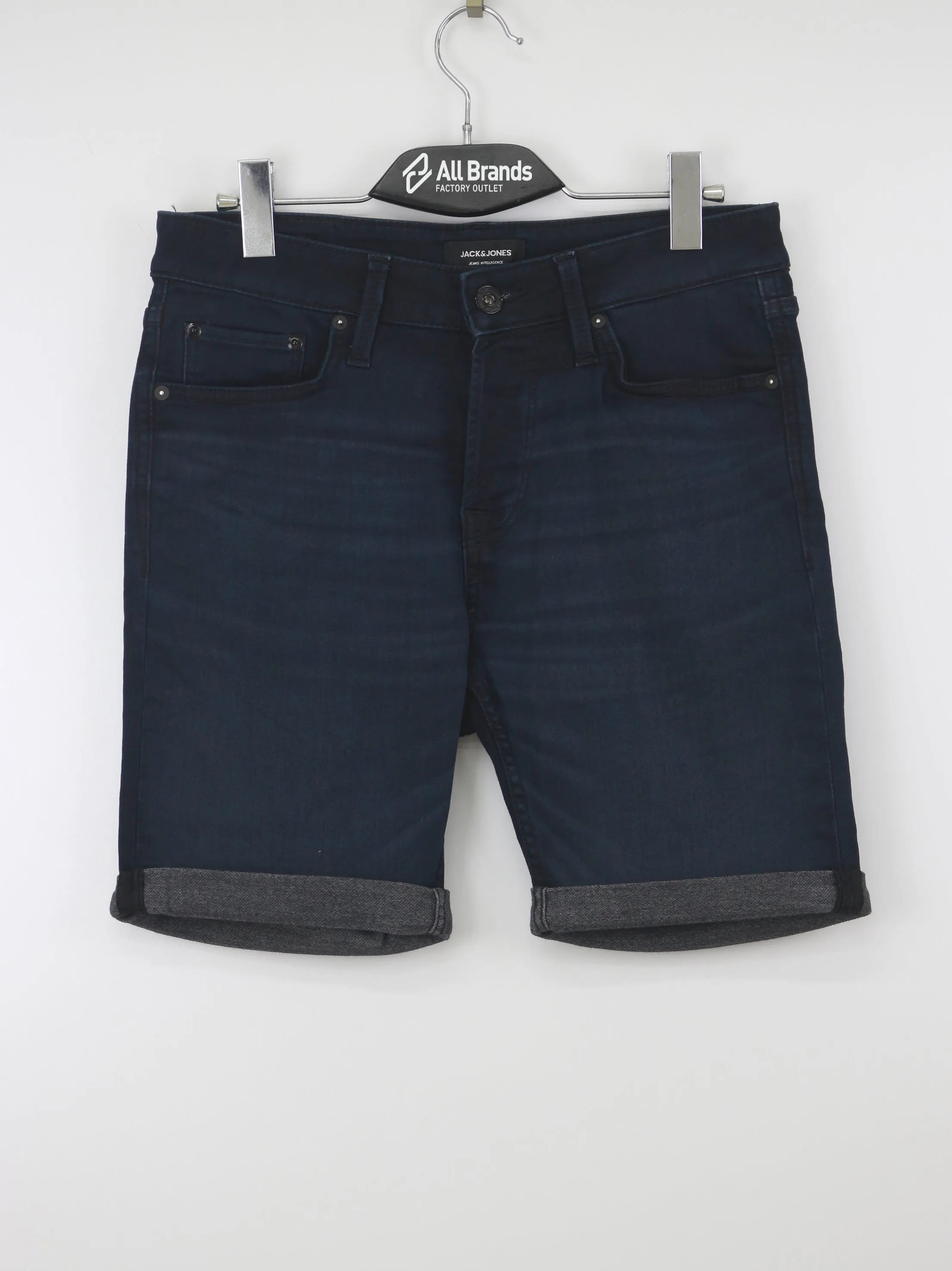 Men's Washed Denim Short,Navy