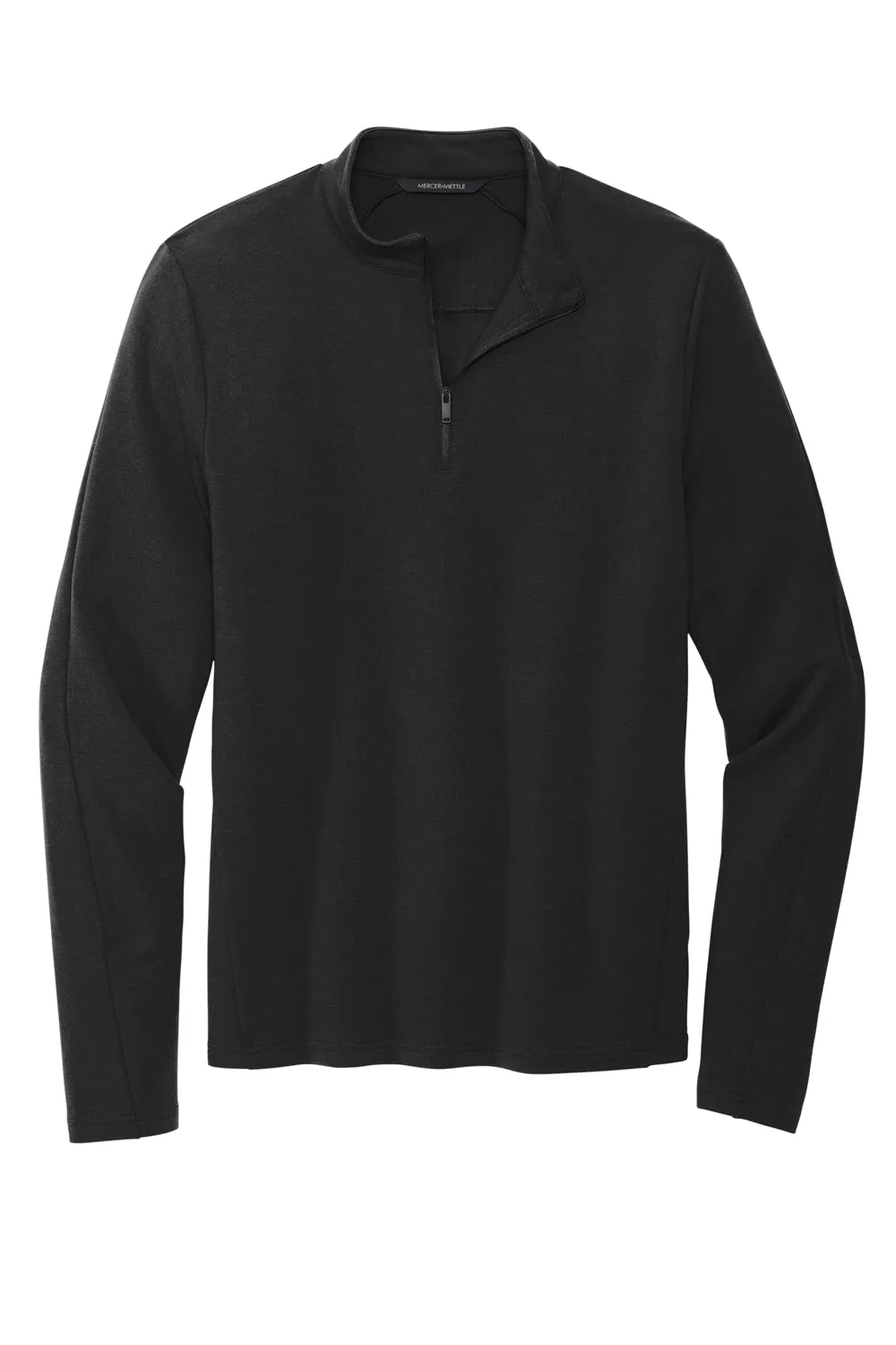 Mercer Mettle Mens Stretch 1/4 Zip Sweatshirt - Deep Black