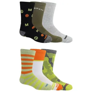 Merrell Shoes Merrell Kids Everyday Crew Sock 6 Pack Assorted