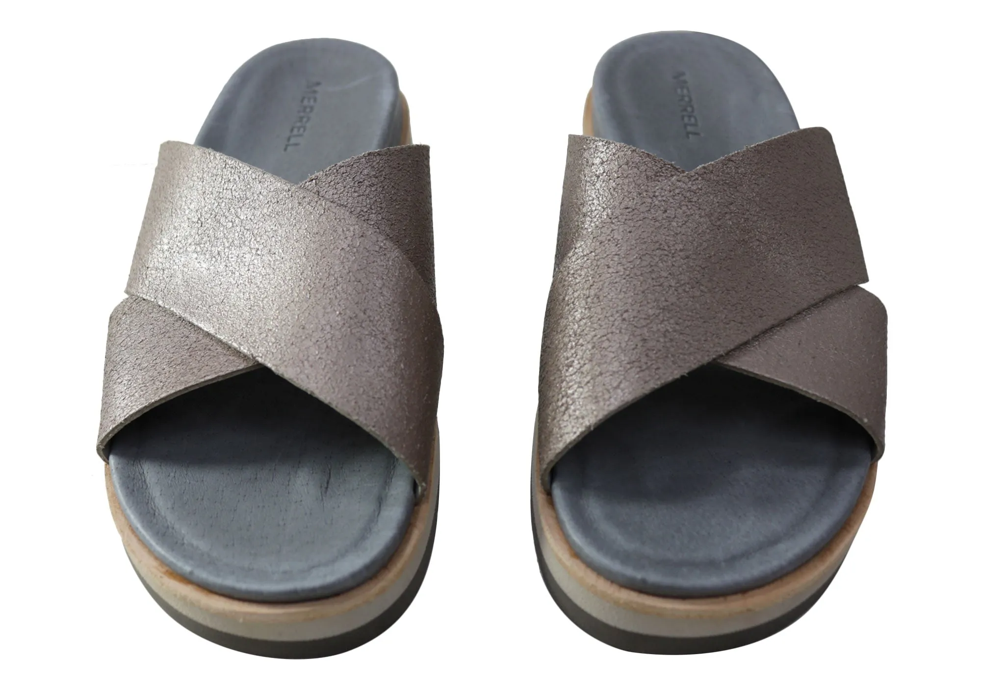 Merrell Womens Juno Slide Comfortable Leather Slides Sandals Merrell Shoes