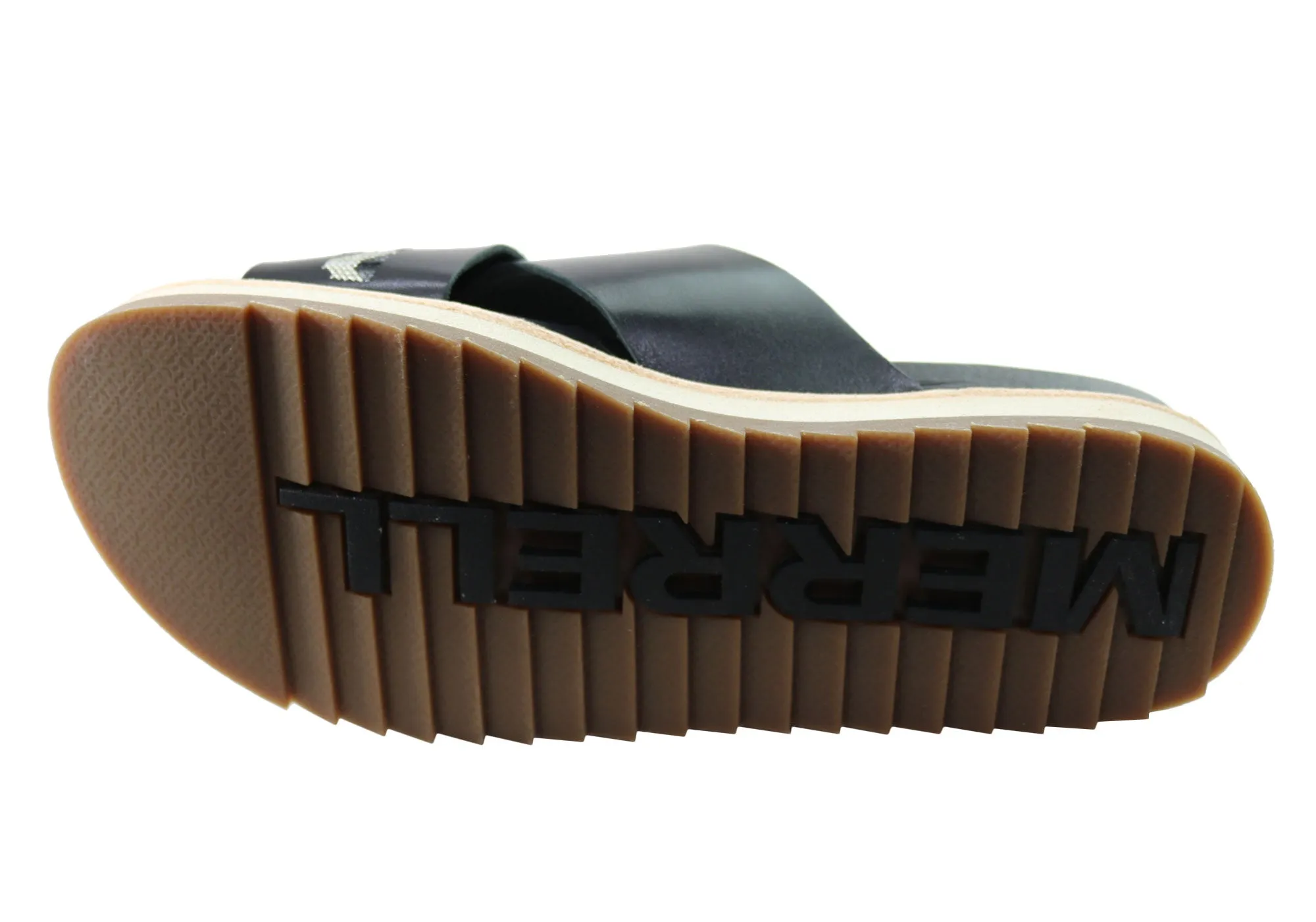 Merrell Womens Juno Slide Comfortable Leather Slides Sandals Merrell Shoes