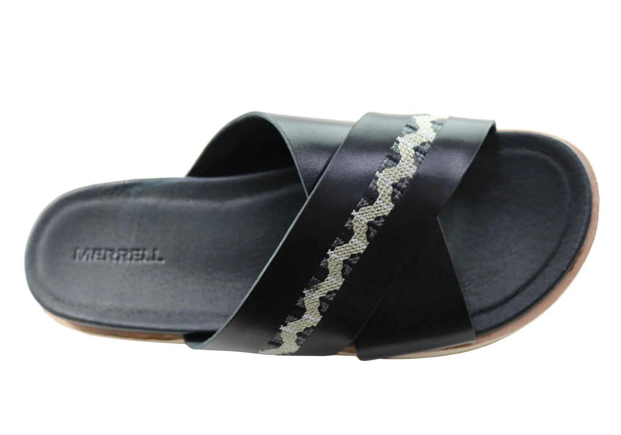 Merrell Womens Juno Slide Comfortable Leather Slides Sandals Merrell Shoes