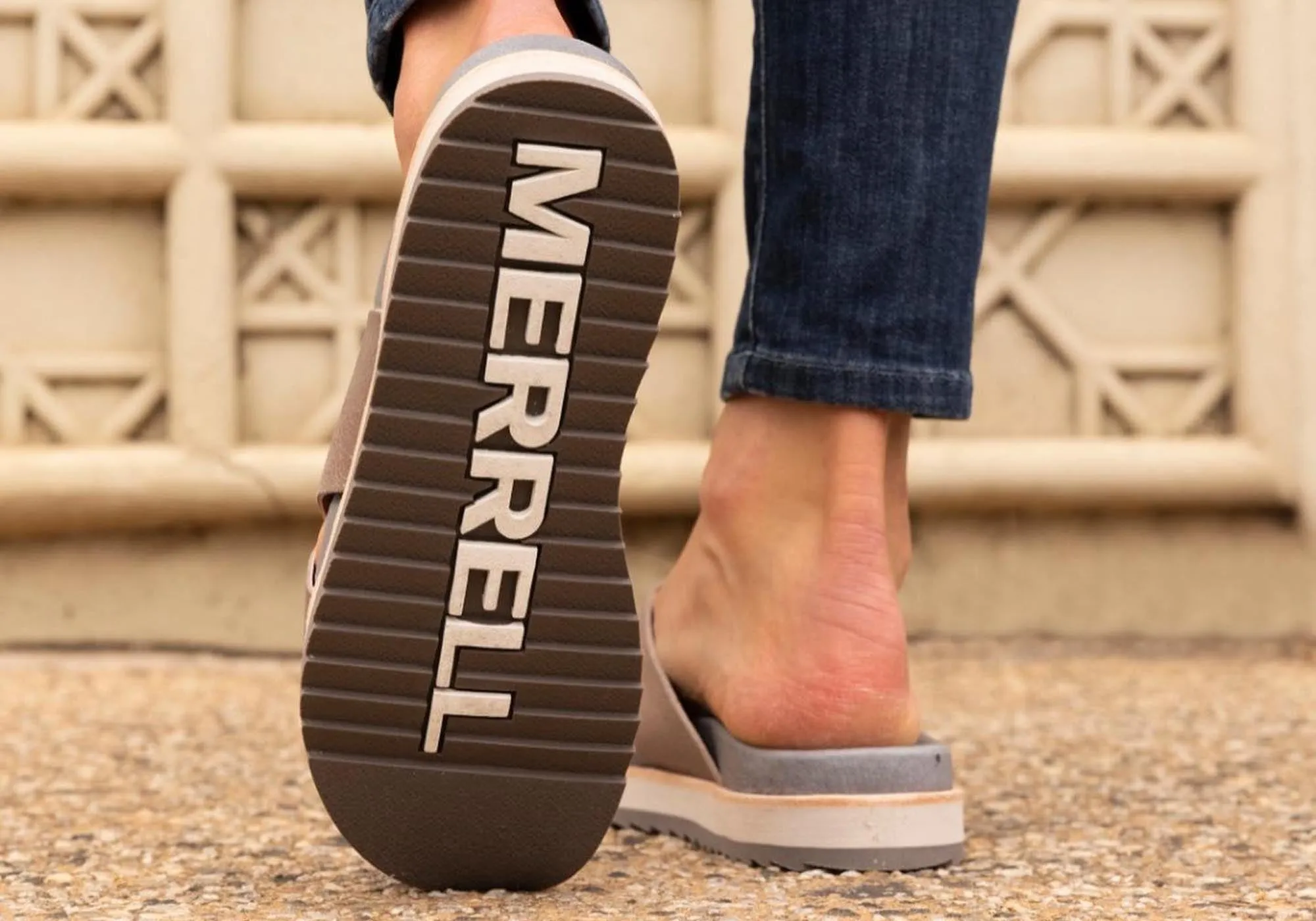 Merrell Womens Juno Slide Comfortable Leather Slides Sandals Merrell Shoes