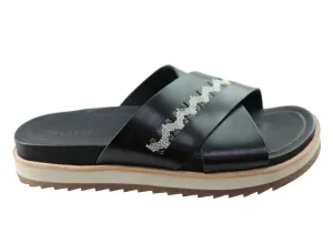 Merrell Womens Juno Slide Comfortable Leather Slides Sandals Merrell Shoes