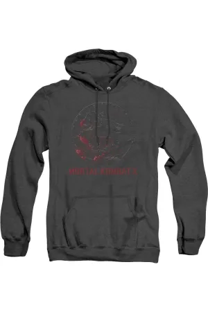 Mortal Kombat X Bloody Seal Adult Heather Hoodie / Hooded Sweatshirt