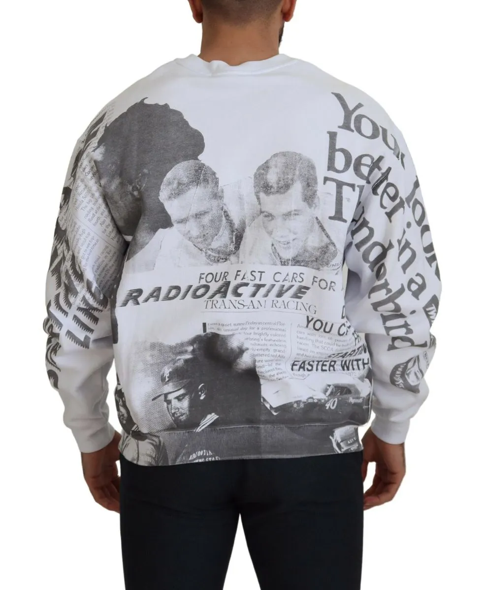 MSGM  Cotton Crewneck Pullover Sweatshirt Men's Sweater