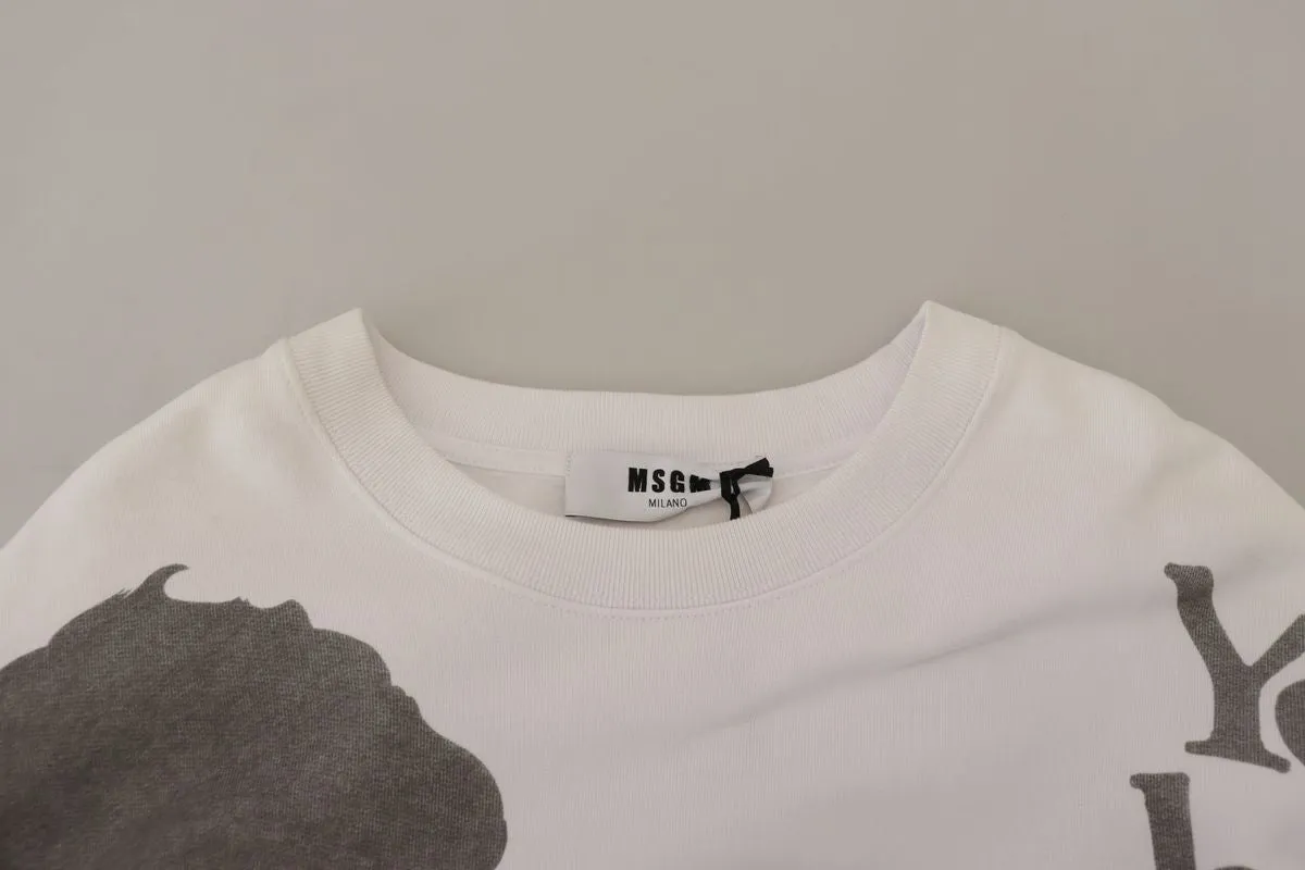 MSGM  Cotton Crewneck Pullover Sweatshirt Men's Sweater