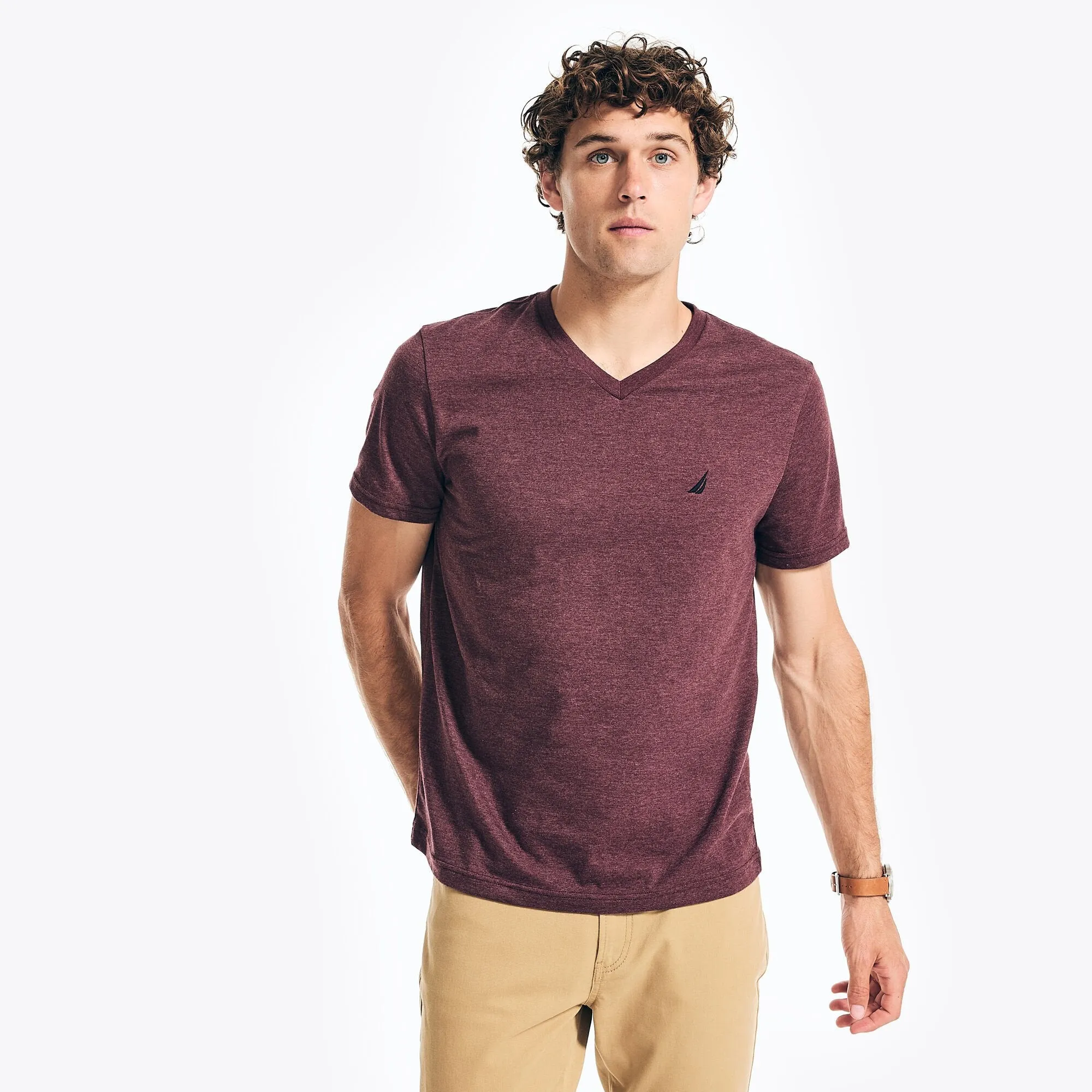 Nautica Heather V-Neck T-Shirt