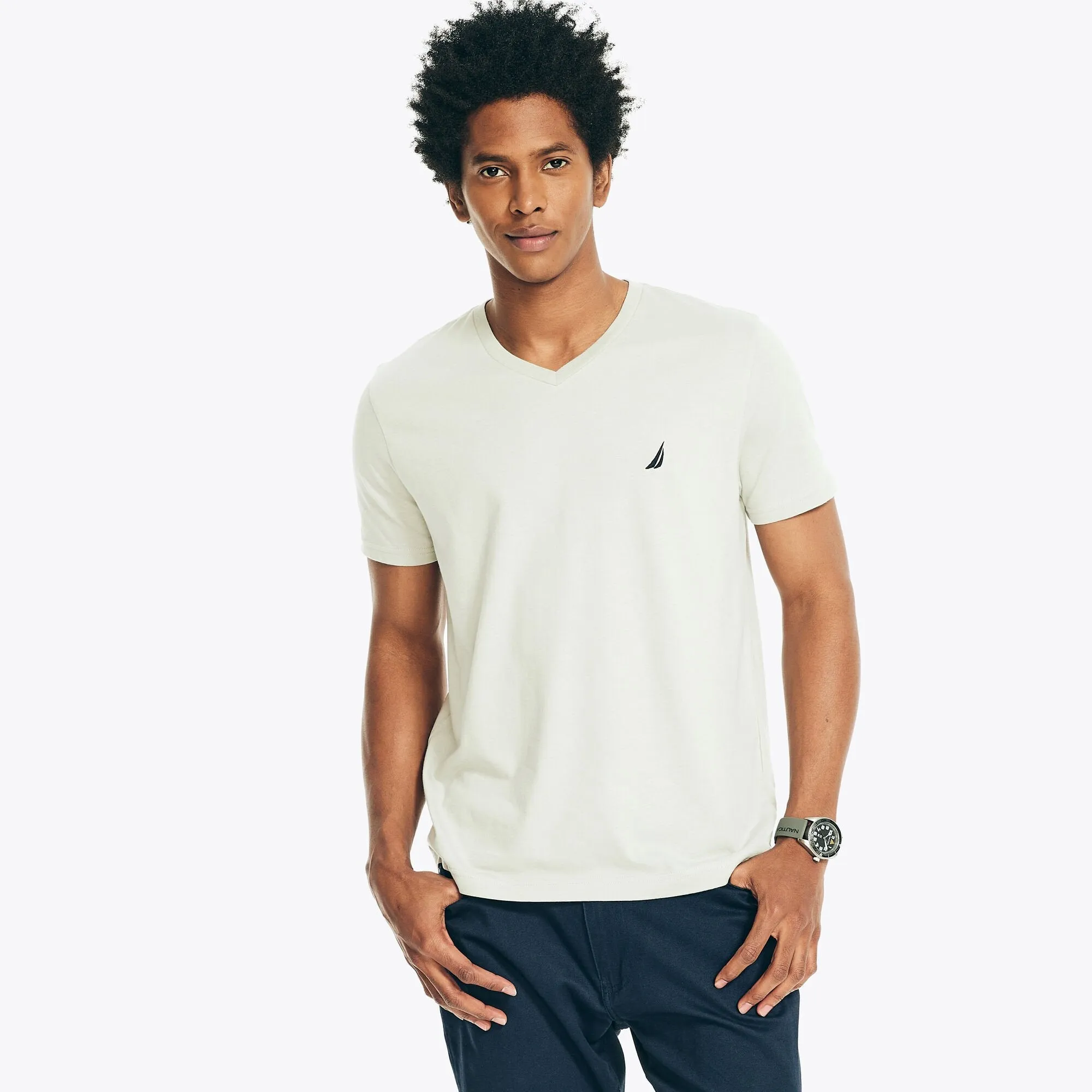 Nautica Heather V-Neck T-Shirt