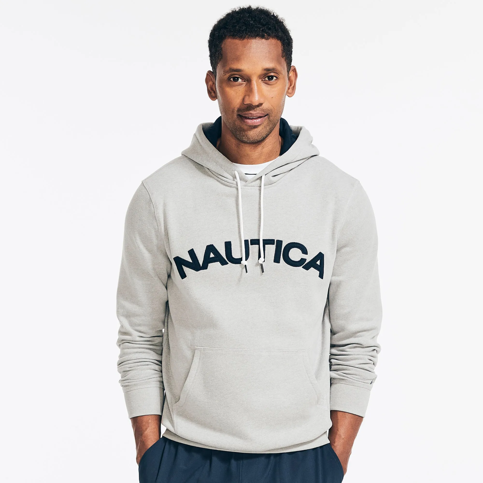 Nautica Mens Logo Pullover Hoodie