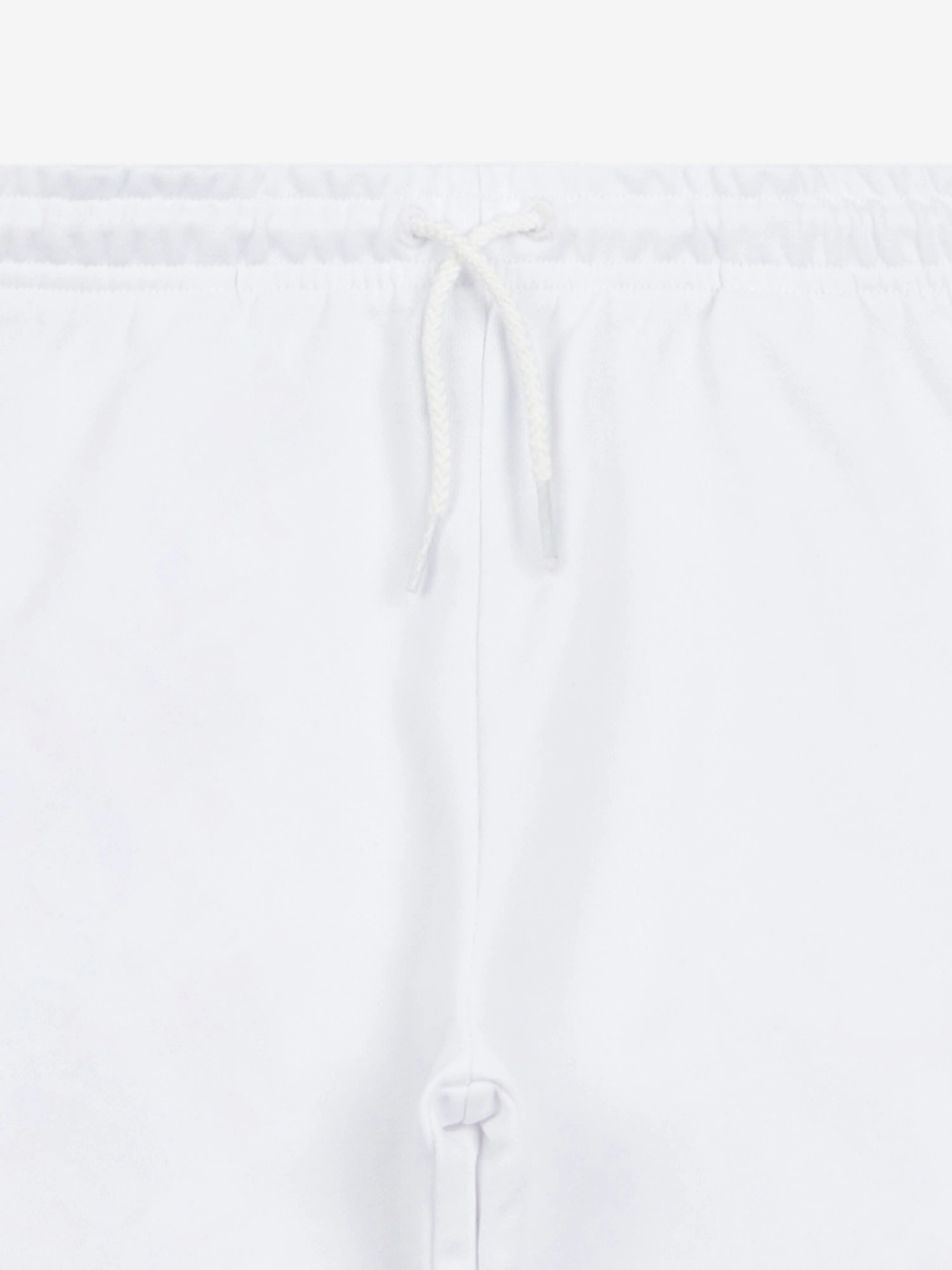 New Balance Boys French Terry Stacked Logo Shorts in White