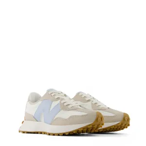 New Balance Womens 327 Trainer Timberwolf / Sea Salt / Light Chrome Blue Shoes New Balance