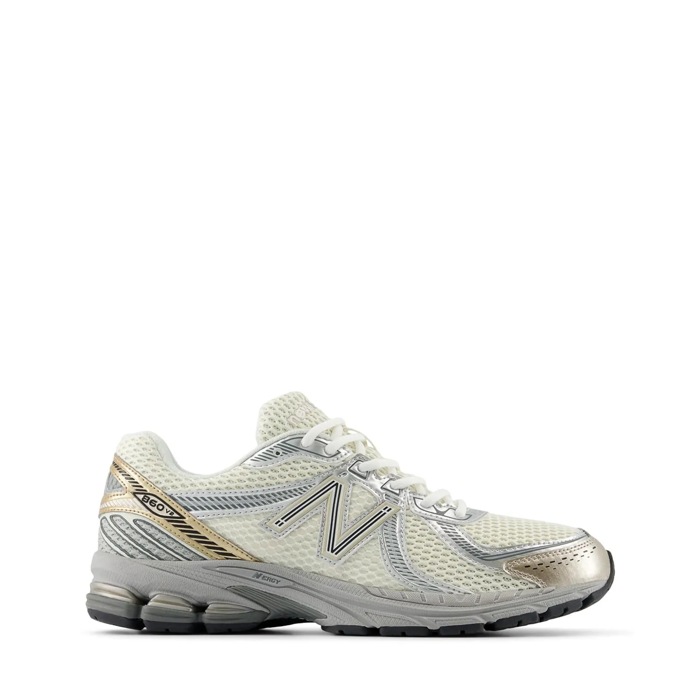 New Balance Womens 860v2 Sea Salt / Golde Metallic / Harbour Grey Shoes New Balance