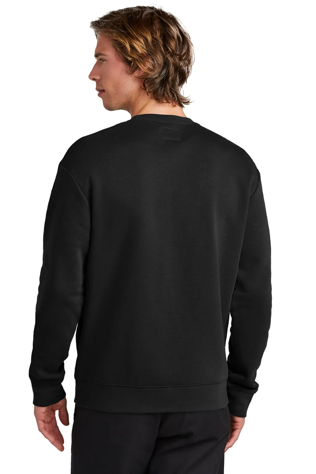 New Era Mens Heritage Fleece Crewneck Sweatshirt w/ Pocket - Black