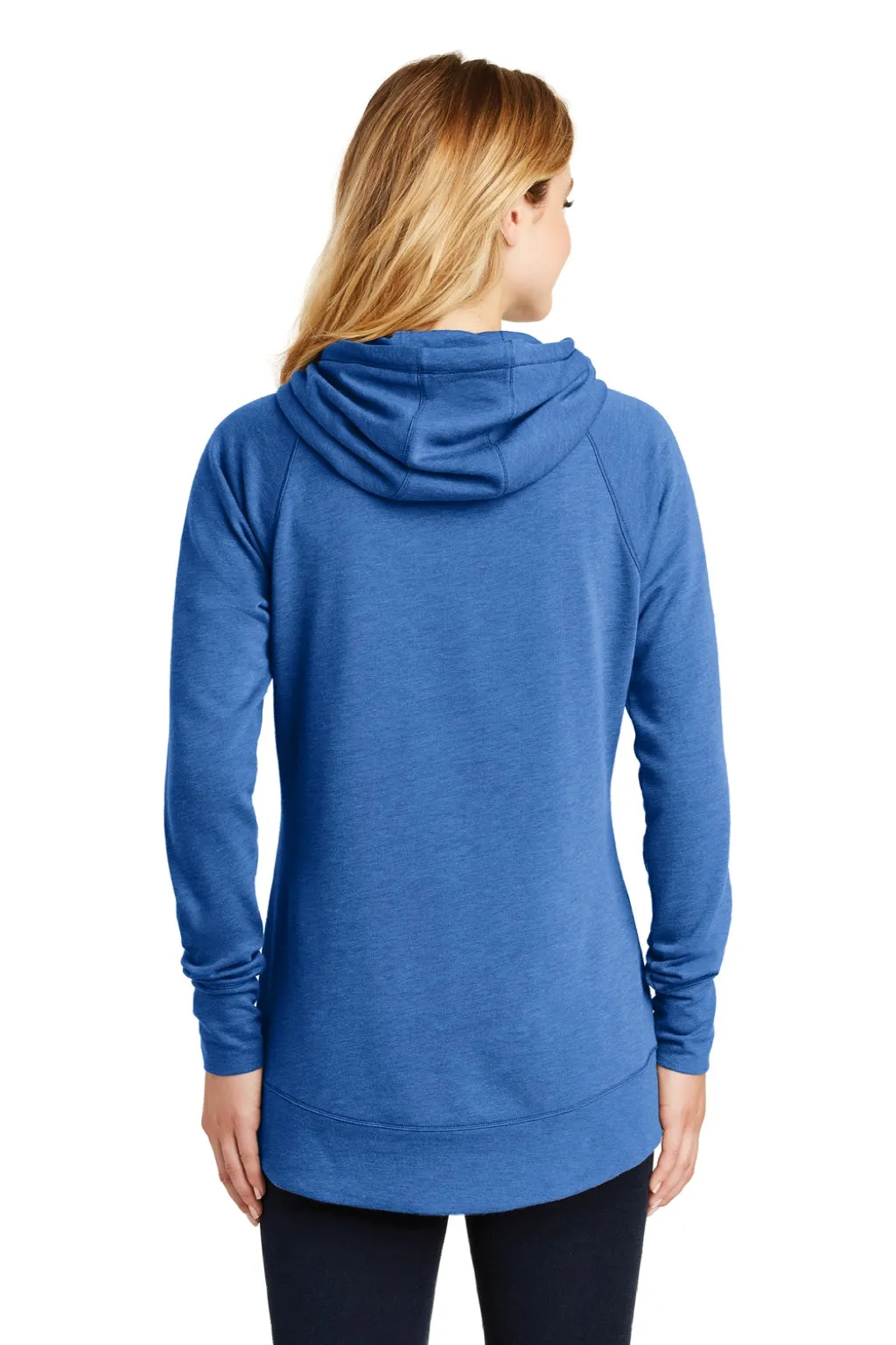 New Era Womens Fleece Hooded Sweatshirt Hoodie w/ Pouch Pocket - Heather Royal Blue