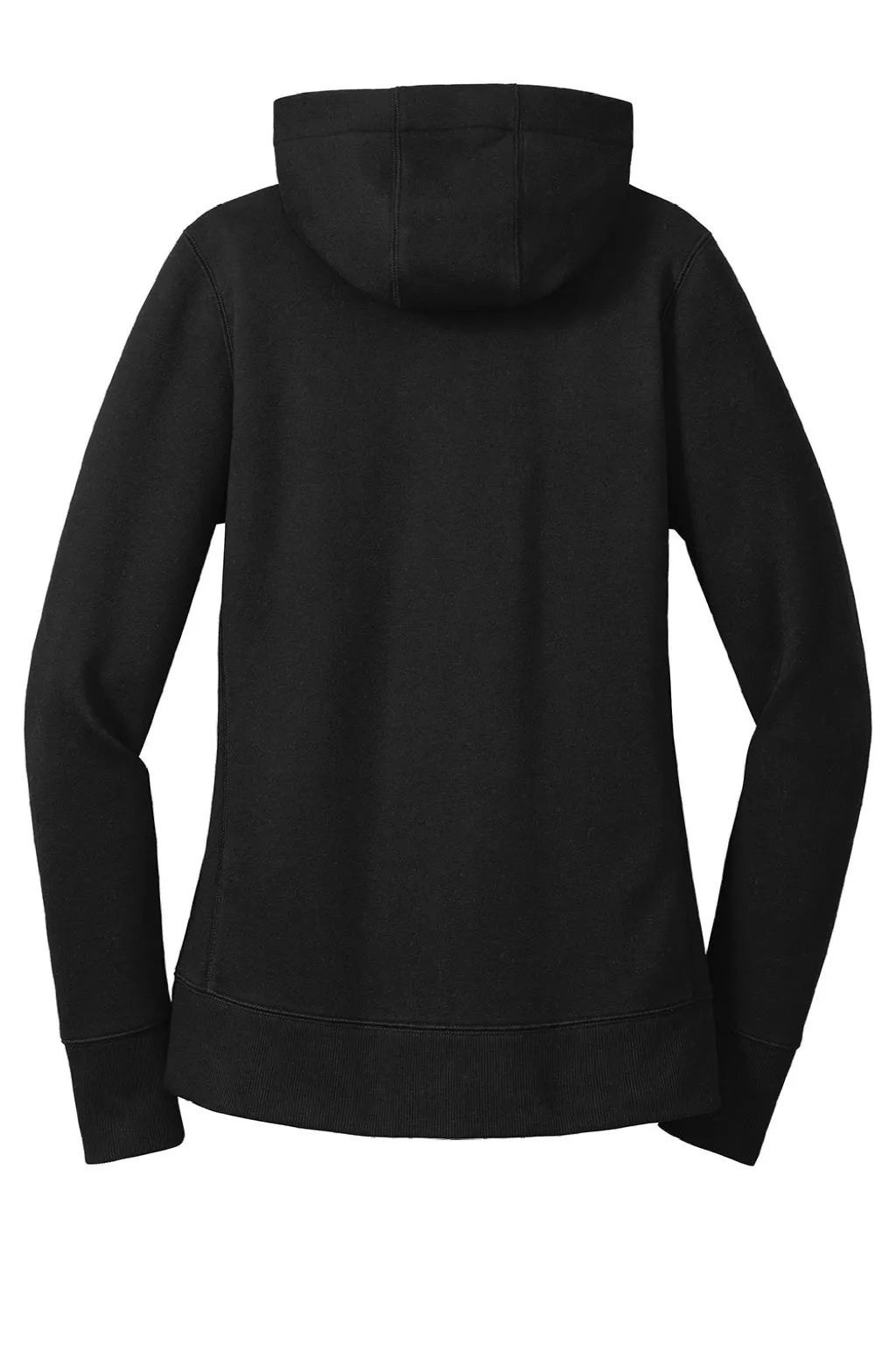 New Era Womens Sueded French Terry Full Zip Hooded Sweatshirt Hoodie w/ Pockets - Black
