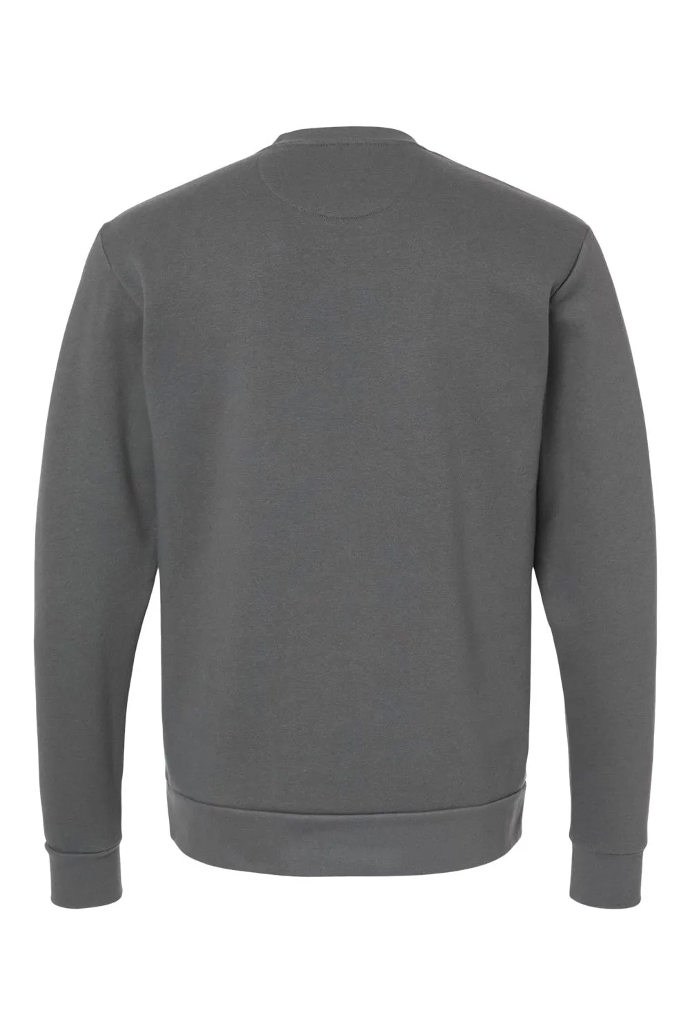 Next Level Mens Fleece Crewneck Sweatshirt w/ Pouch Pocket - Heavy Metal Grey