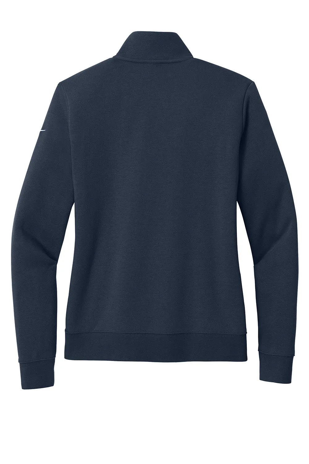 Nike Womens Club Fleece 1/4 Zip Sweatshirt w/ Pouch Pocket - Midnight Navy Blue