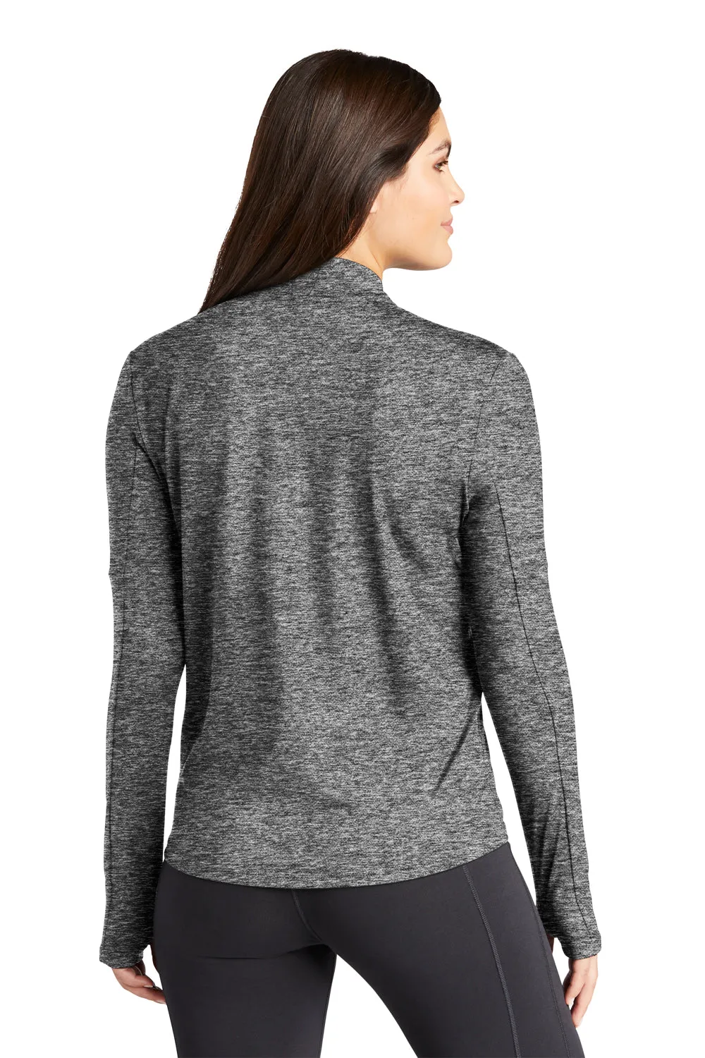 Nike Womens Element Dri-Fit Moisture Wicking 1/4 Zip Sweatshirt - Heather Black