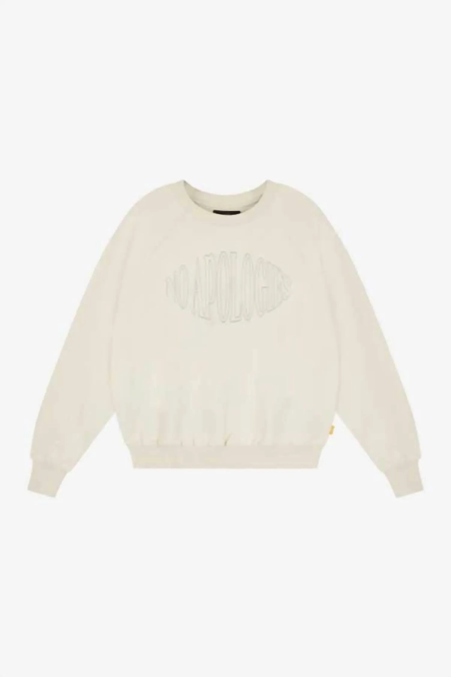 No Apologies Sweatshirt In Bone White