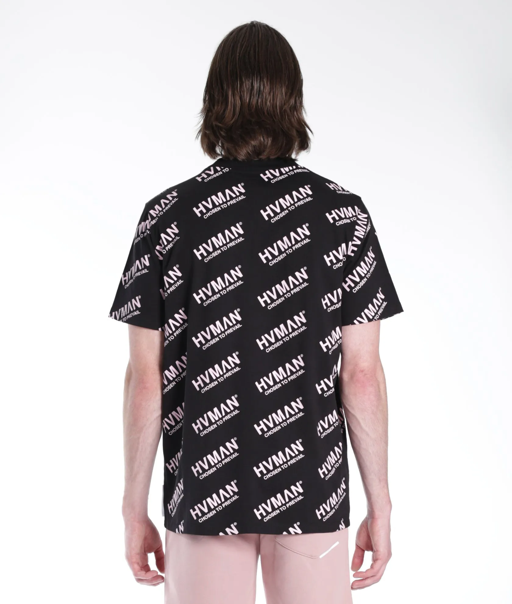 Novelty Tee Repeat In Black & Dusty Pink Lettering
