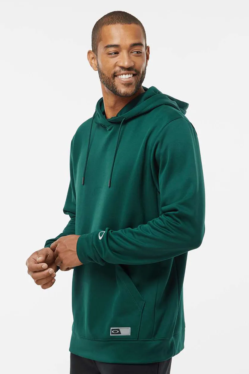 Oakley Mens Team Issue Hydrolix Hooded Sweatshirt Hoodie w/ Pouch Pocket - Team Fir Green