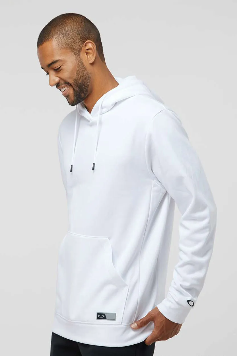 Oakley Mens Team Issue Hydrolix Hooded Sweatshirt Hoodie w/ Pouch Pocket - White