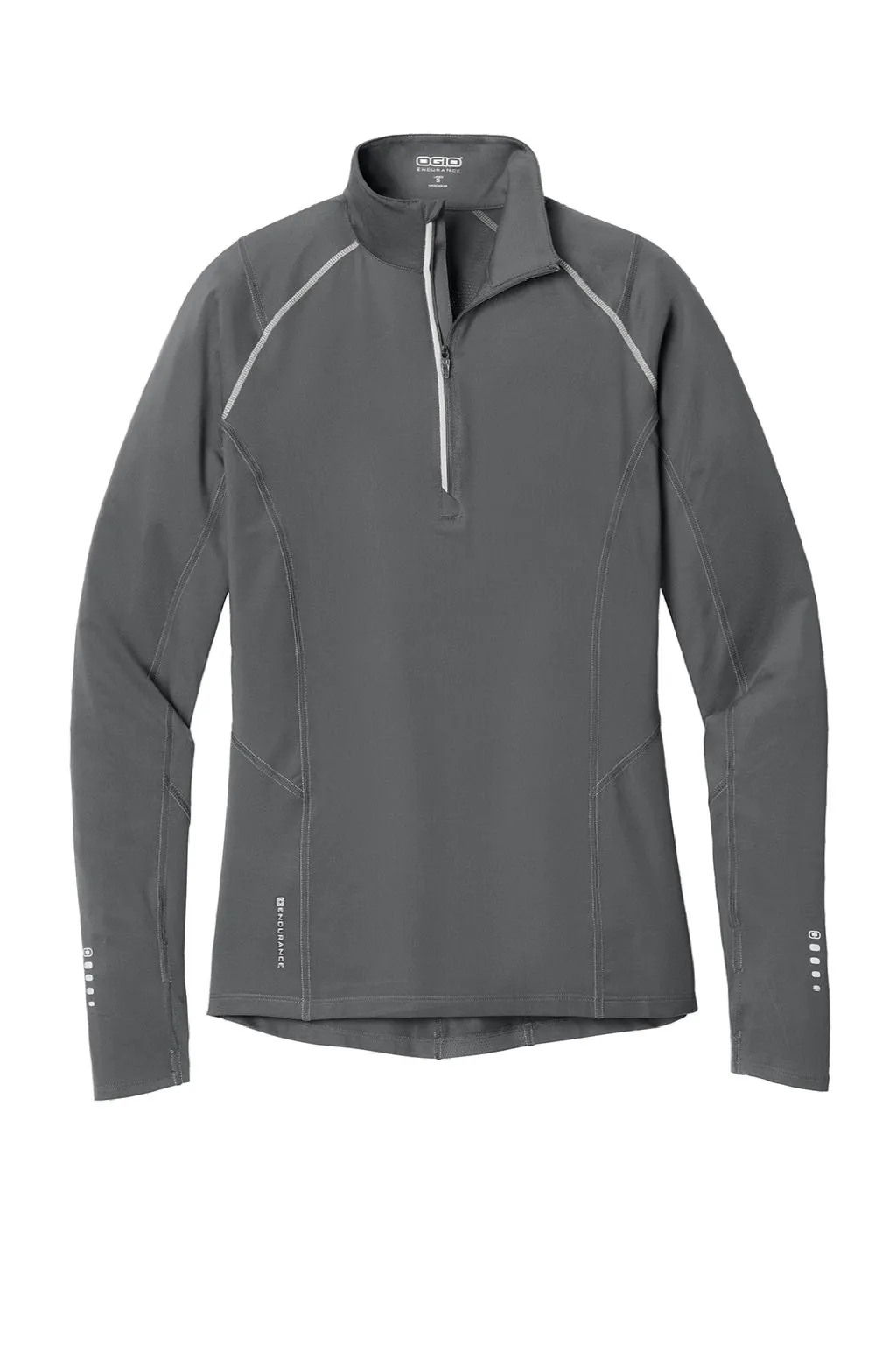 Ogio Womens Endurance Nexus Moisture Wicking 1/4 Zip Sweatshirt - Gear Grey