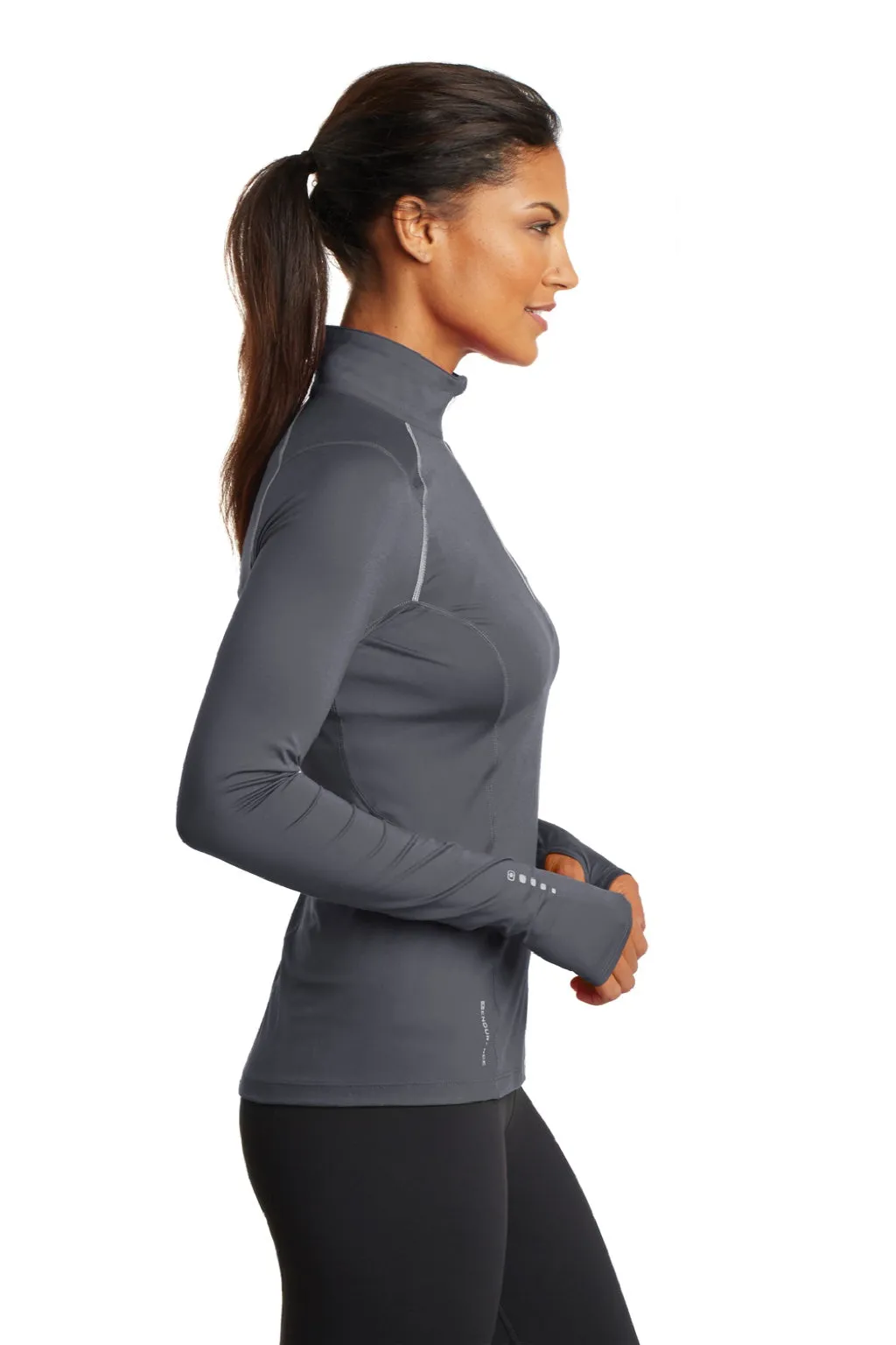 Ogio Womens Endurance Nexus Moisture Wicking 1/4 Zip Sweatshirt - Gear Grey
