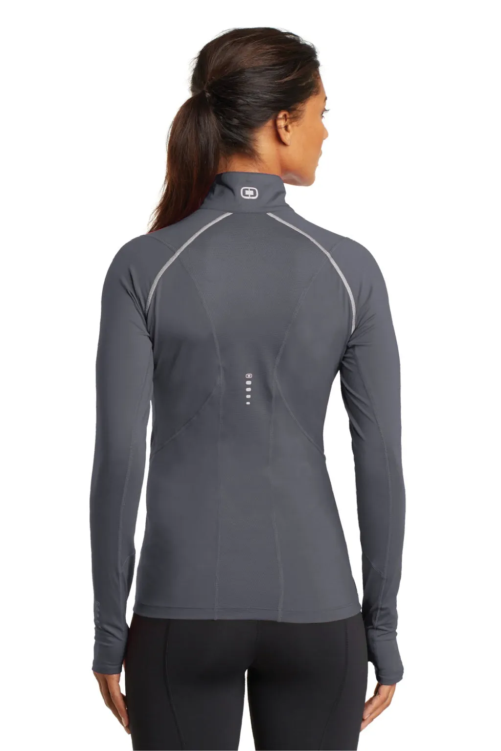 Ogio Womens Endurance Nexus Moisture Wicking 1/4 Zip Sweatshirt - Gear Grey