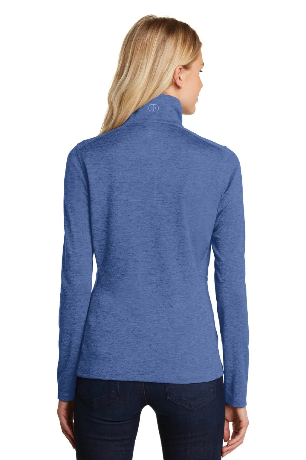 Ogio Womens Pixel Moisture Wicking Full Zip Sweatshirt - Optic Blue
