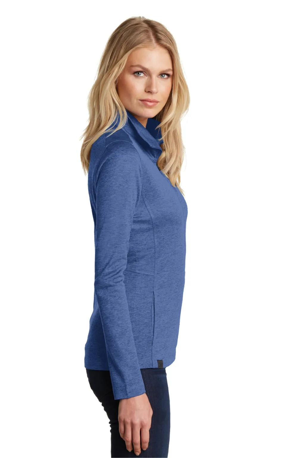Ogio Womens Pixel Moisture Wicking Full Zip Sweatshirt - Optic Blue