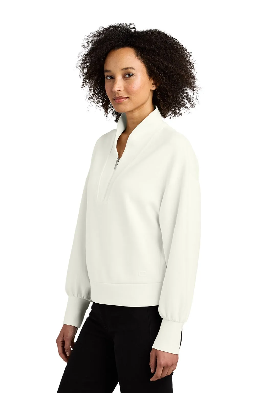 Ogio Womens Transcend 1/4 Zip Sweatshirt - Opal White