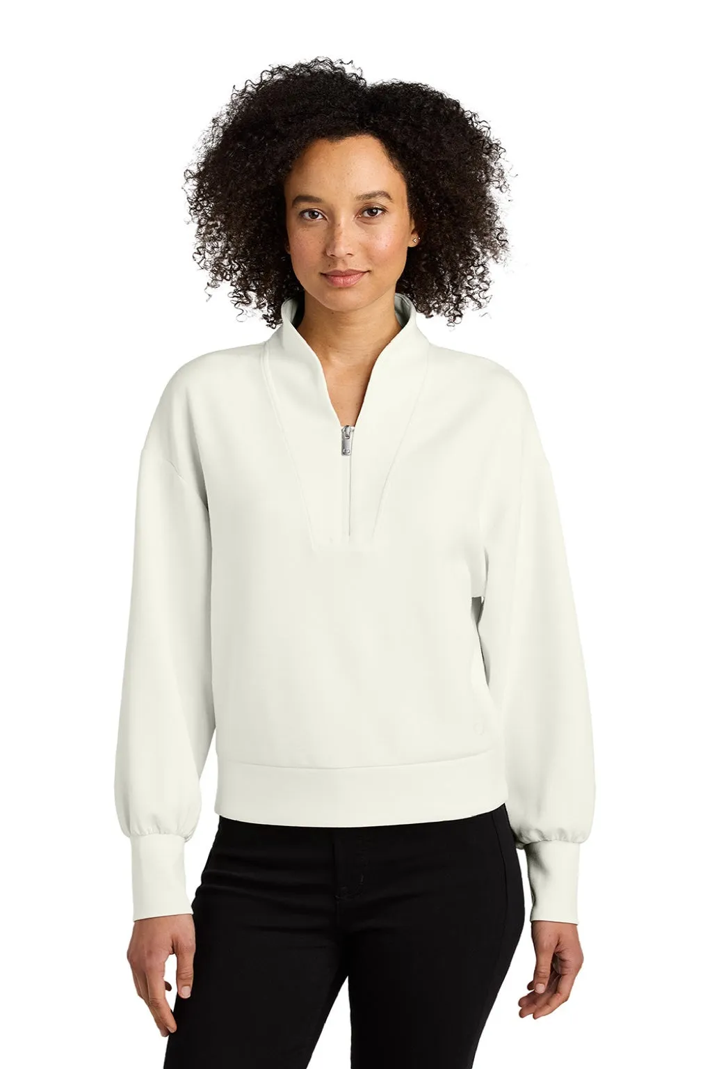 Ogio Womens Transcend 1/4 Zip Sweatshirt - Opal White
