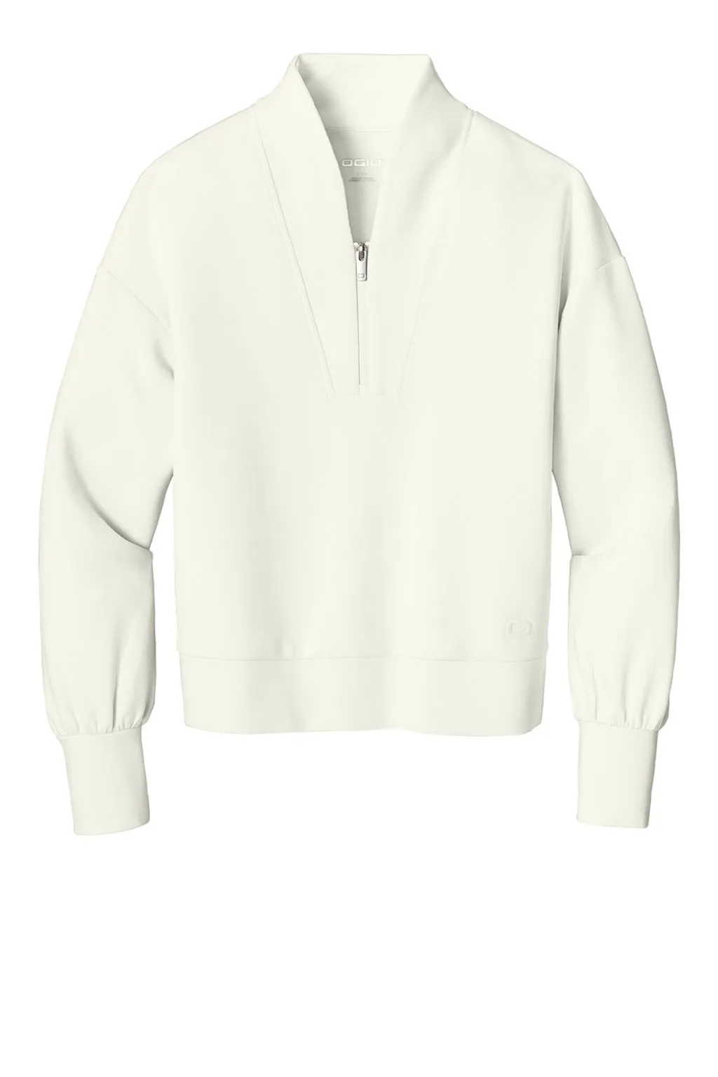 Ogio Womens Transcend 1/4 Zip Sweatshirt - Opal White